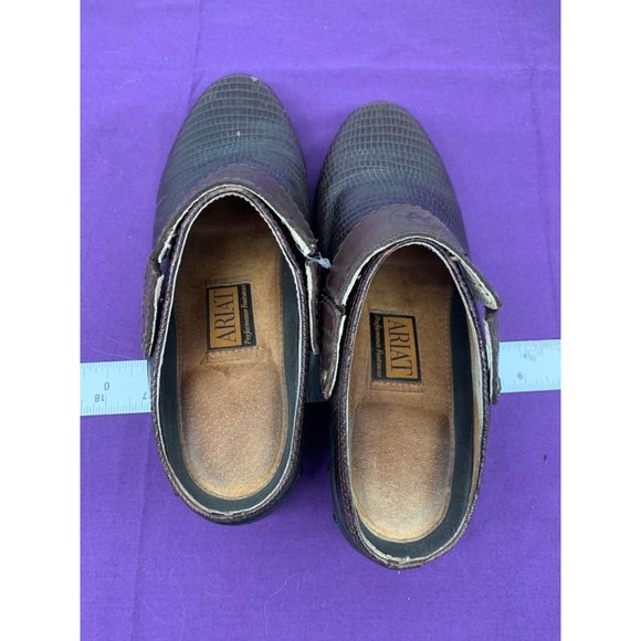 Ariat Womans 7B Brown Slip On Mules Sling Back ~ Scuffed - Picture 7 of 11